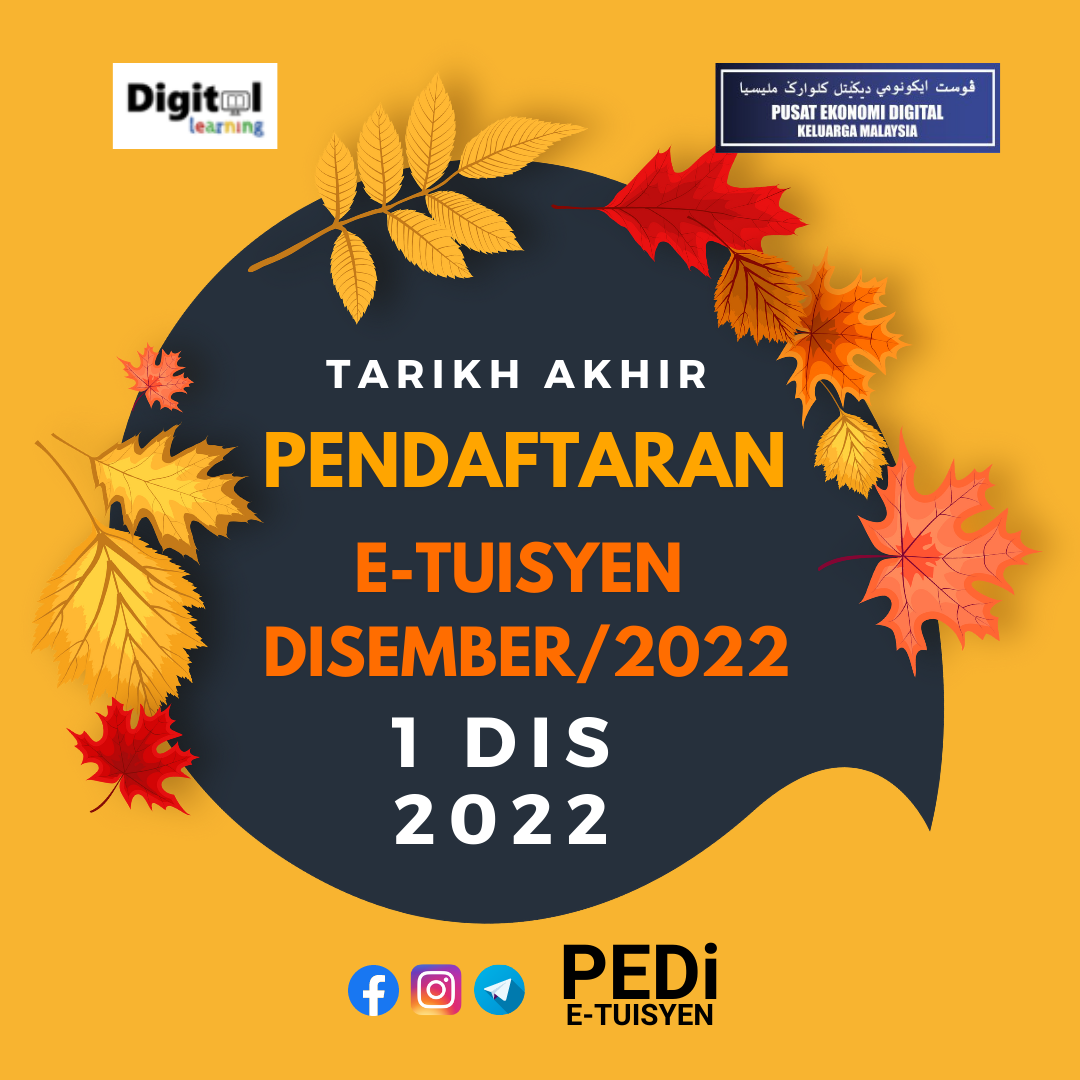 tarikh akhir E Tuisyen Disember