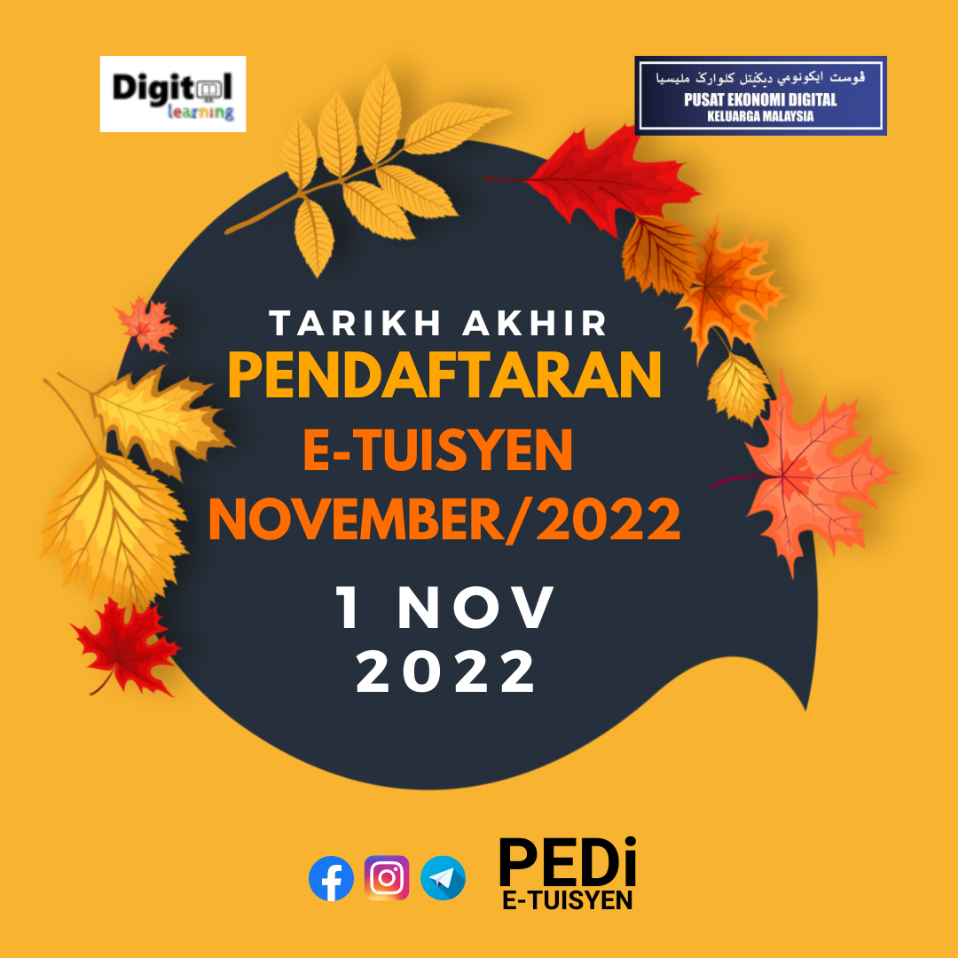 tarikh akhir E Tuisyen November